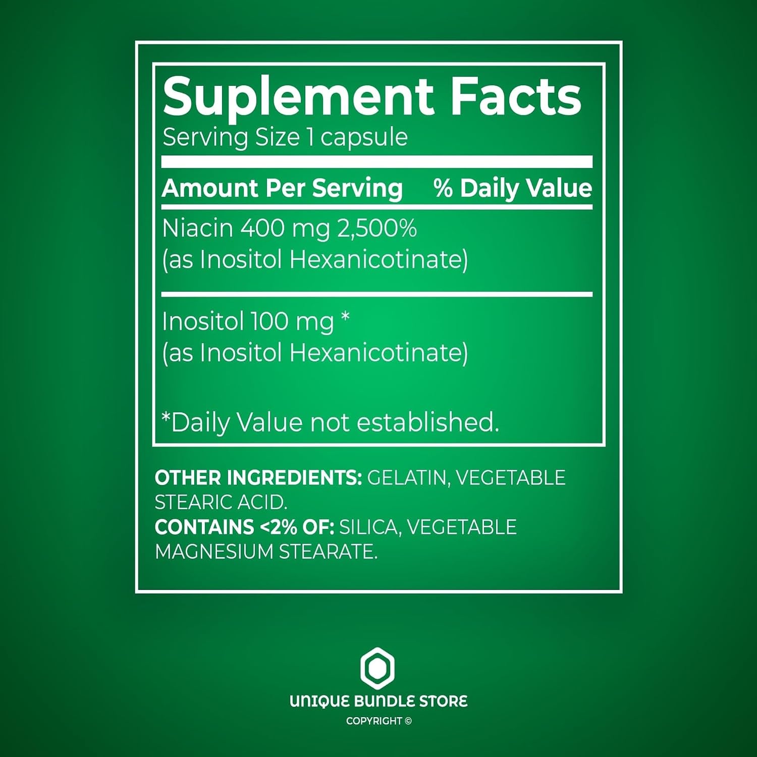Niacina Sin Enrojecimiento 500mg – 60 Cápsulas (Pack de 2)