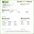 California Gold Nutrition Gold C, Vitamina C 1000 mg, 60 Cápsulas Vegetales