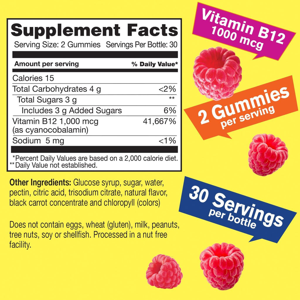 WellYeah Vitamina B12 1000mcg Gomitas - Apoyo Energético e Inmune
