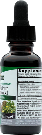 Nature's Answer Black Walnut and Wormwood Extract 30 mL
