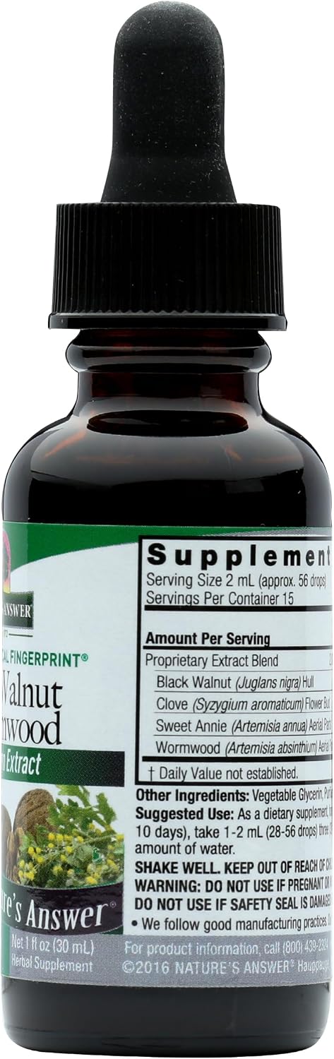 Nature's Answer Black Walnut and Wormwood Extract 30 mL