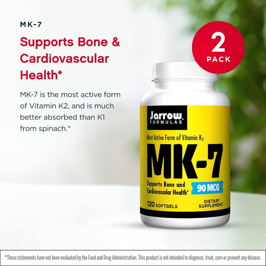 Jarrow Formulas MK-7 90 mcg, 120 Cápsulas blandas (Pack de 2)
