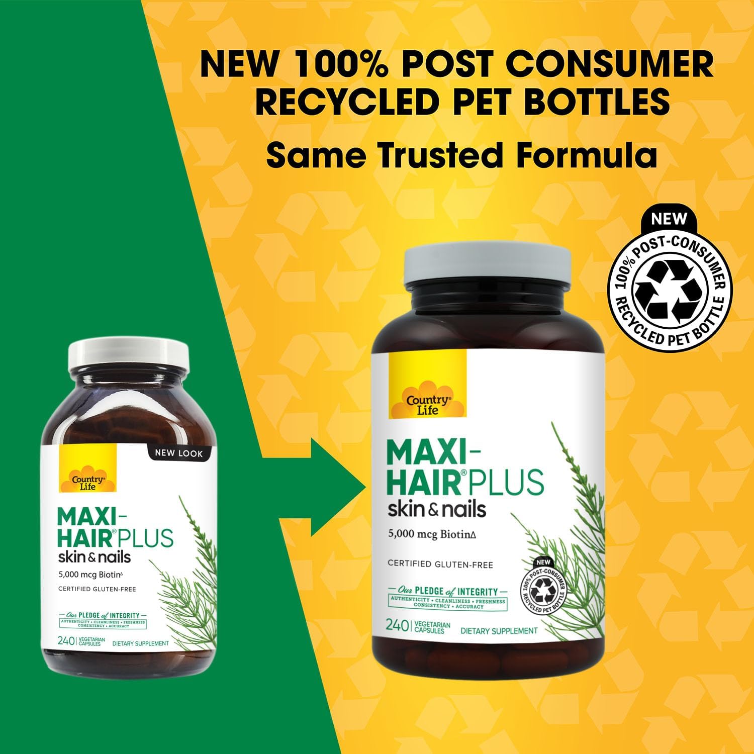 Country Life Maxi-Hair Plus Biotin - 240 comprimidos