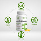 Nattokinase 4.000 FU por Ración (240 Cápsulas Veganas) – Complejo con Bromelina, Cúrcuma y Pimienta Negra – Enzimas Digestivas – No Transgénico, Vegano