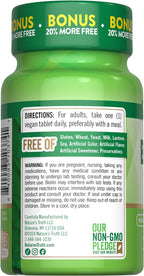 Nature's Truth Biotina 1000 mcg | 120 Comprimidos | Vegano, Sin Gluten, No-GMO