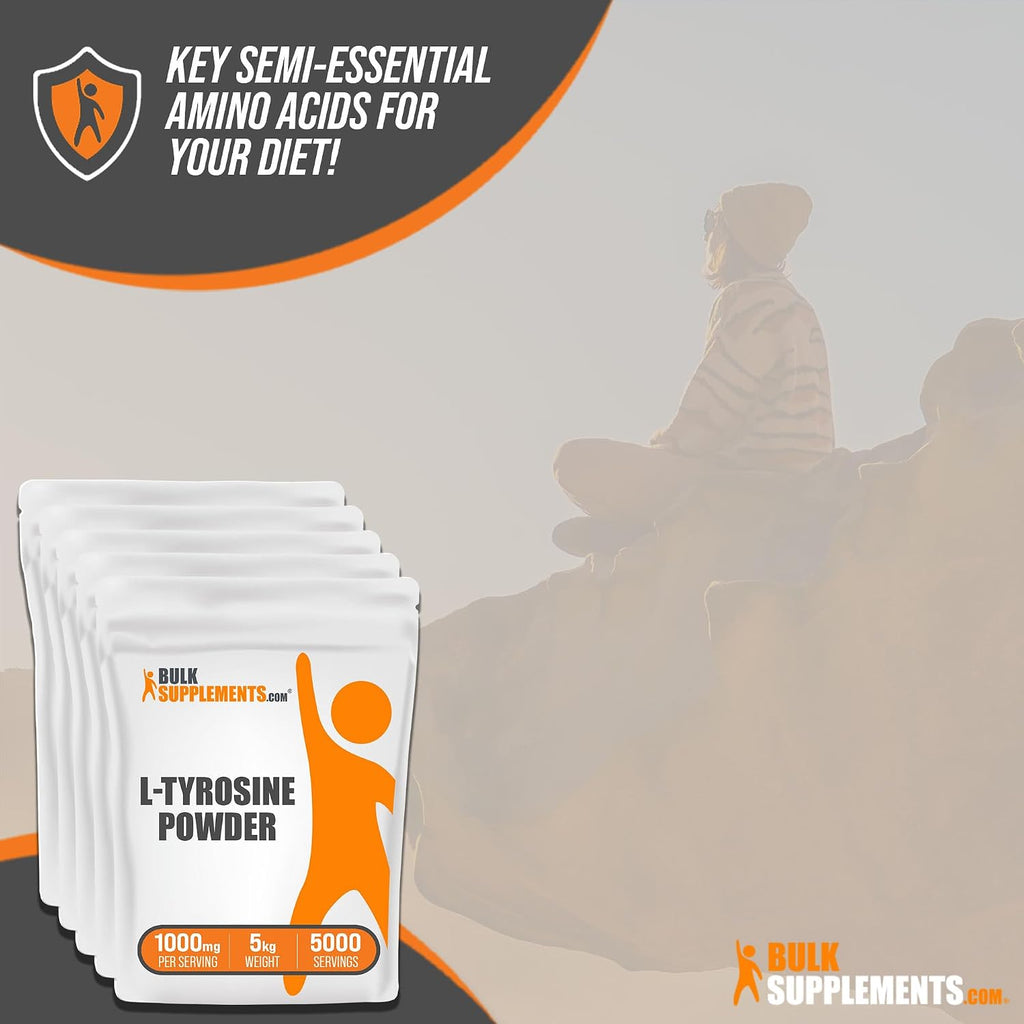 BulkSupplements L-Tirosina en Polvo - 500 mg por Ración, 5 kg