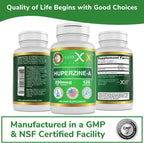 Genex Formulas Huperzina A 200mcg - 120 Cápsulas | Nootrópico para Memoria y Enfoque