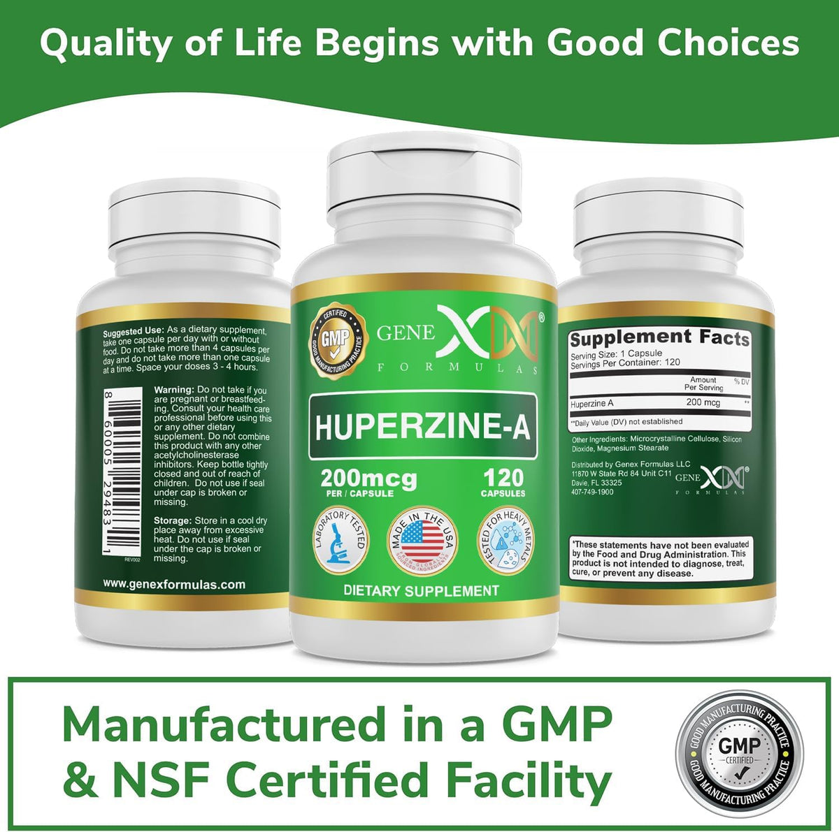 Genex Formulas Huperzina A 200mcg - 120 – Vitalidad celular: Se ha investigado su potencial para apoyar la salud – Image 7