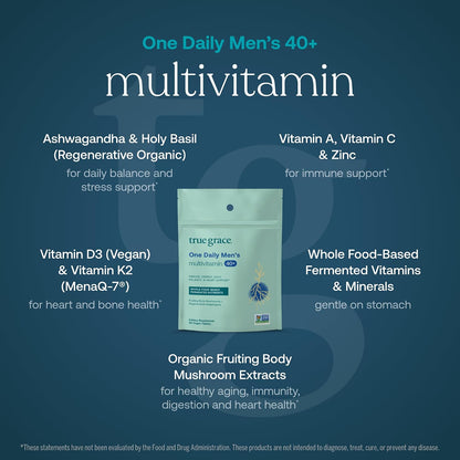True Grace Men's 40+ One Daily Multivitamin – Energía y vitalidad: Las vitaminas del grupo B contribuyen al – Image 3