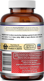 Amazing Formulas HMB (Beta-Hidroxi Beta-Metilbutirato) | 2000 mg por dosis | 120 comprimidos | Sin OMG | Sin gluten
