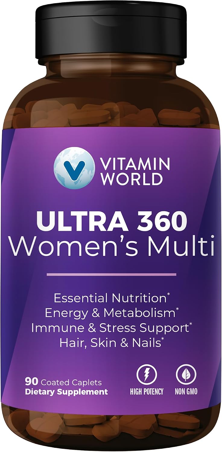 Vitamin World Ultra 360 Multivitamínico para Mujeres con Colágeno y Hierbas - 180 Comprimidos