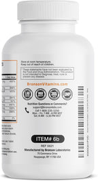 Bronson Complejo B - Vitaminas B1, B2, B3, B6, B9 (Ácido Fólico) y B12 - 250 Tablets