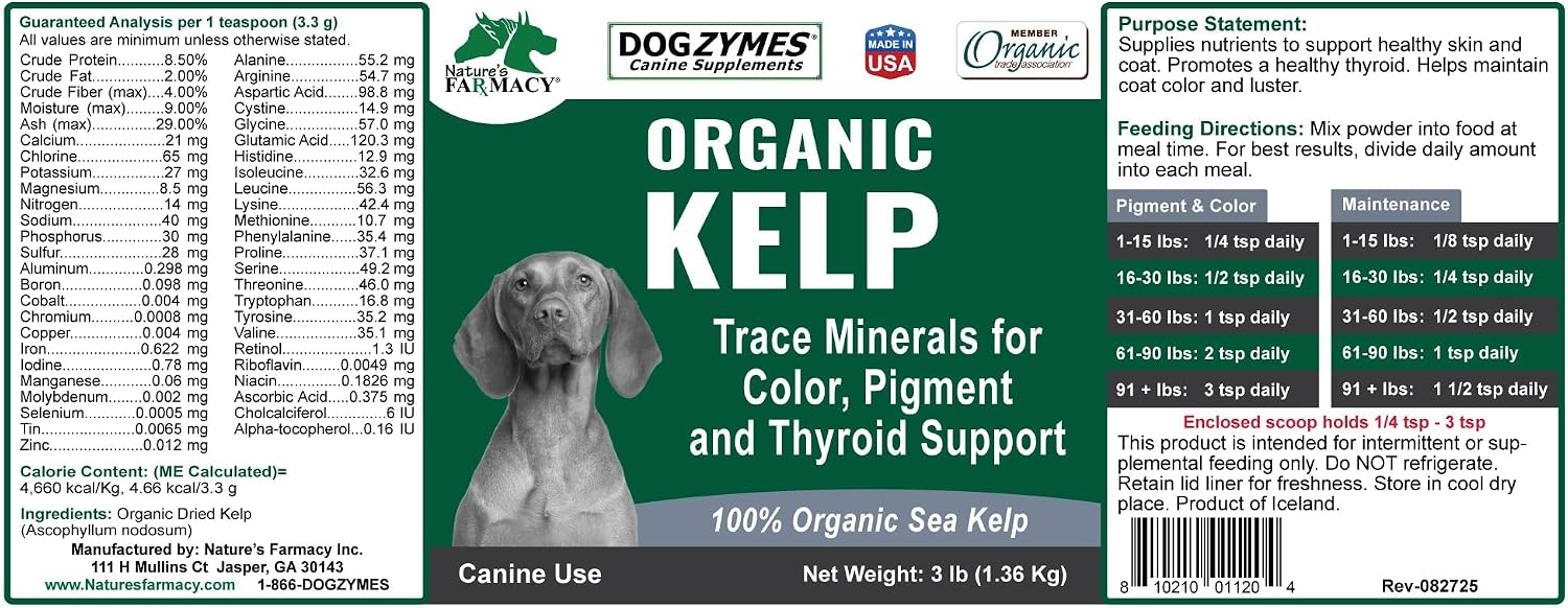 Dogzymes Alga marina noruega ecológica para mascotas (2,72 kg)