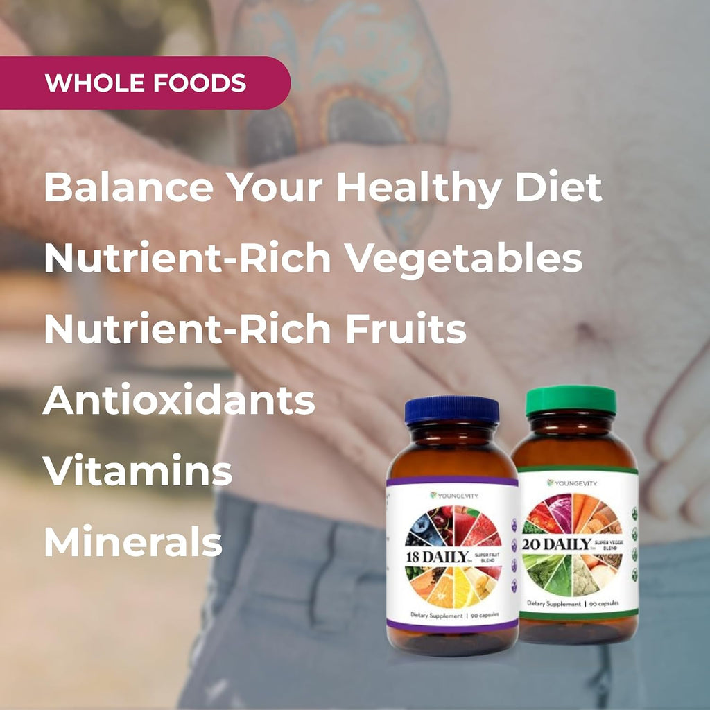 Youngevity 18 Daily Super Fruit Blend & 20 Daily Super Veggie Blend