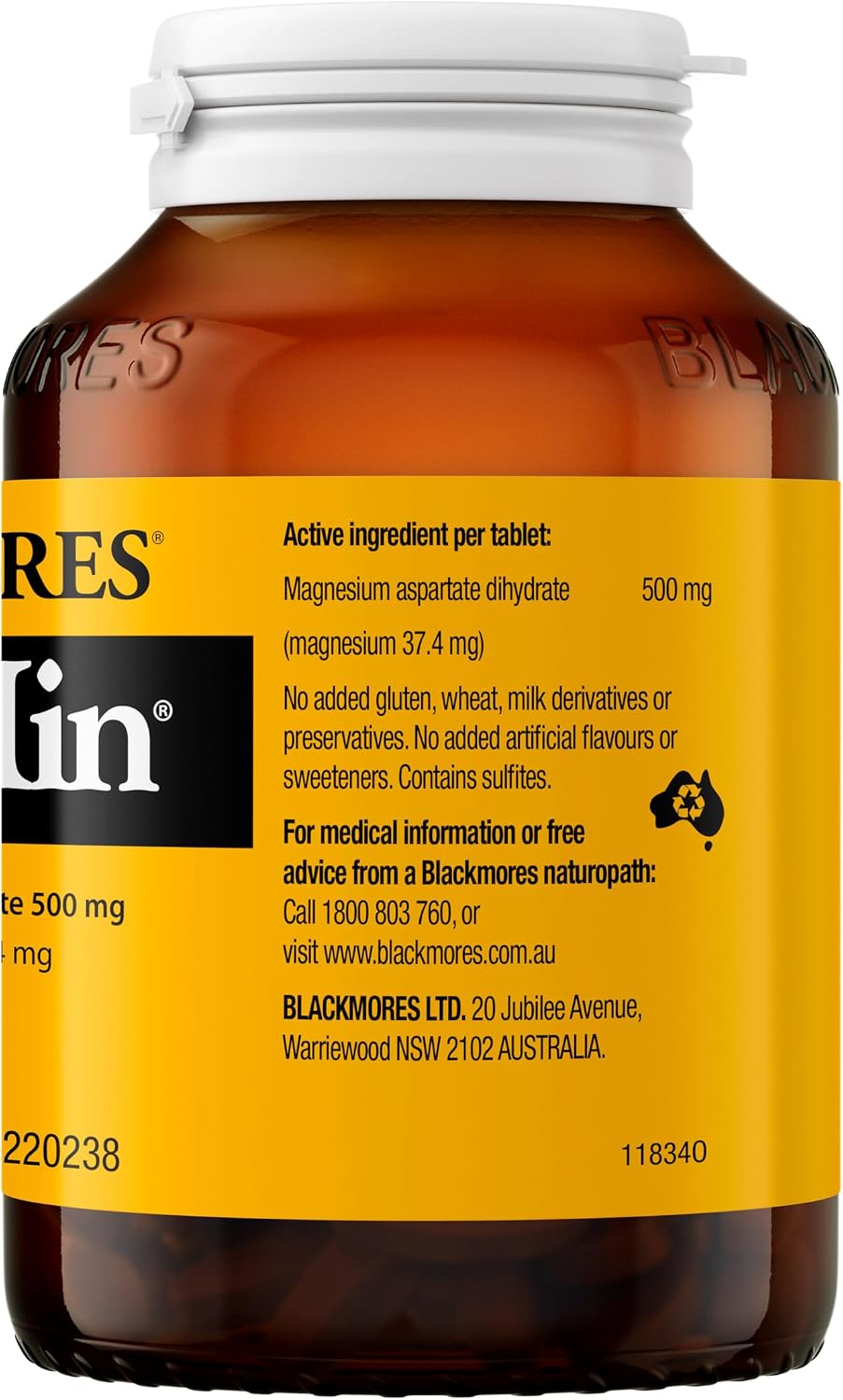 Blackmores Magmin 500mg - 250 Comprimidos