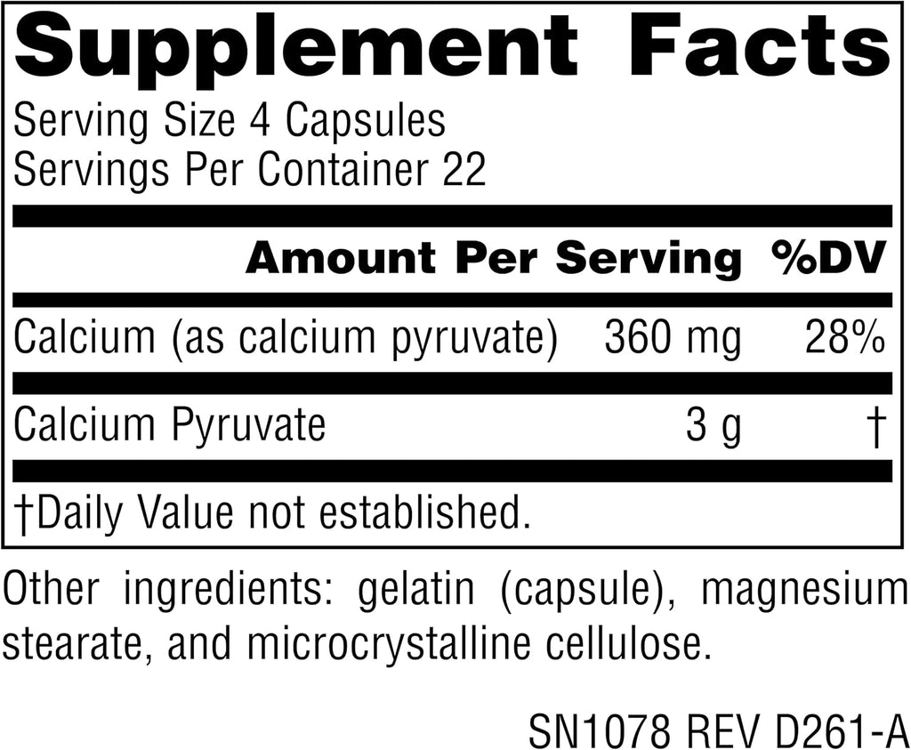 Source Naturals Pyruvate Power 750mg - 90 Cápsulas