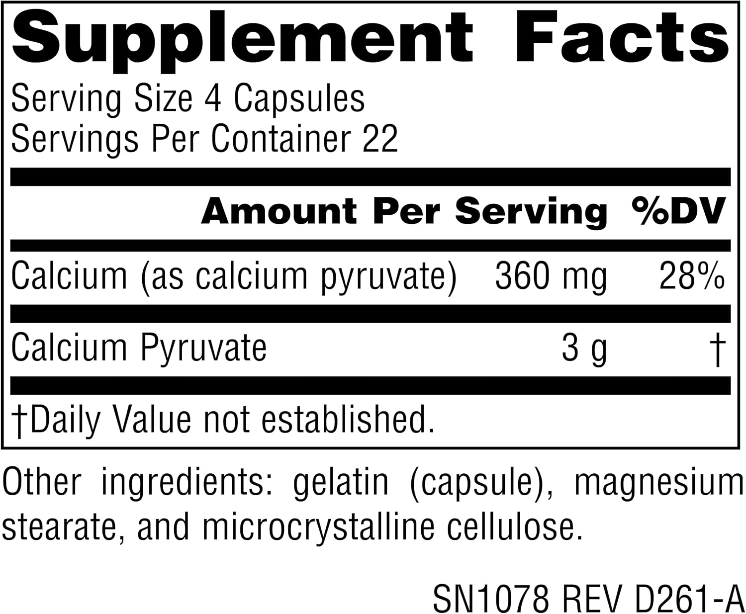 Source Naturals Pyruvate Power 750mg - 90 Cápsulas