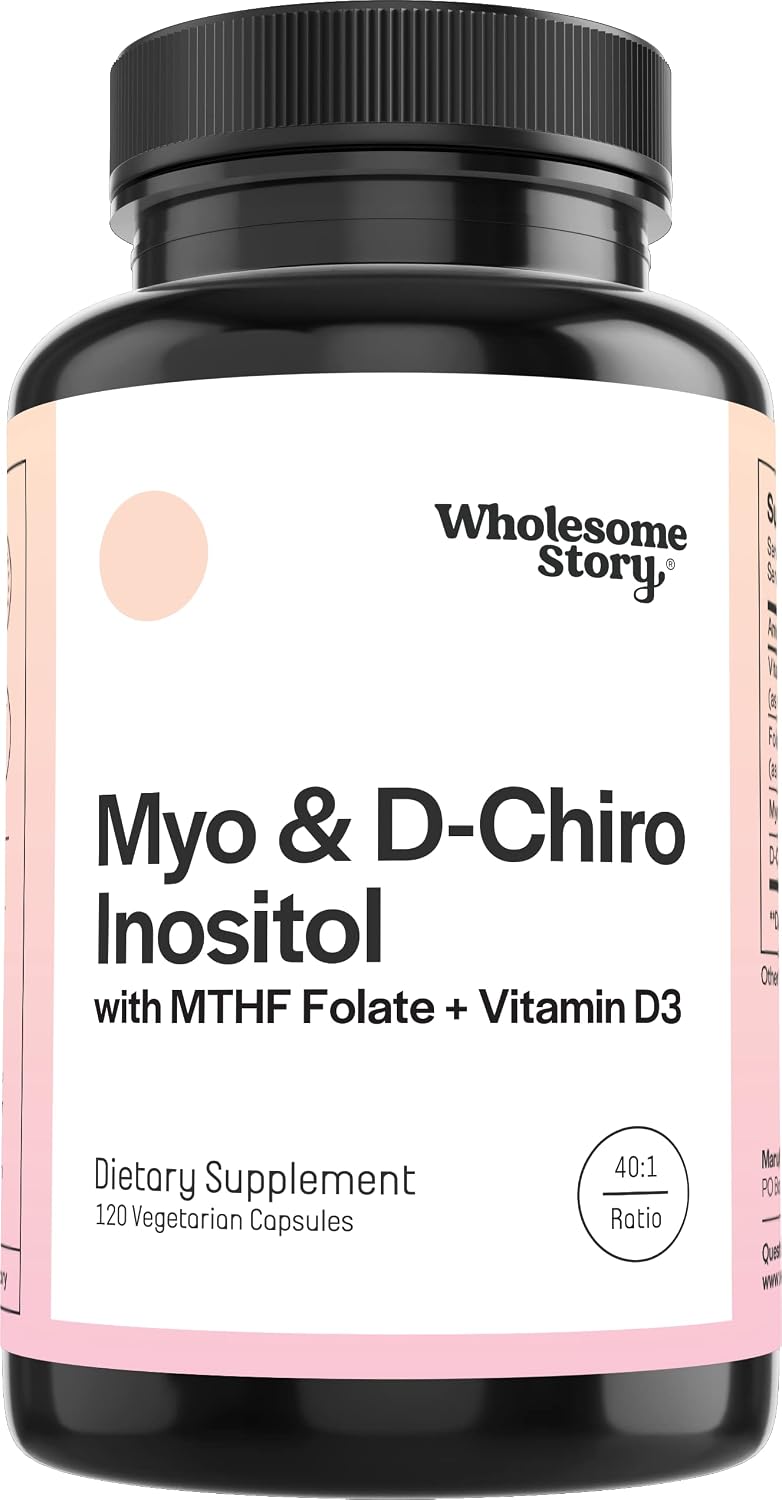 Myo-Inositol y D-Chiro Inositol 40:1 con Folato MTHF y Vitamina D3 - 30 Cápsulas Vegetales