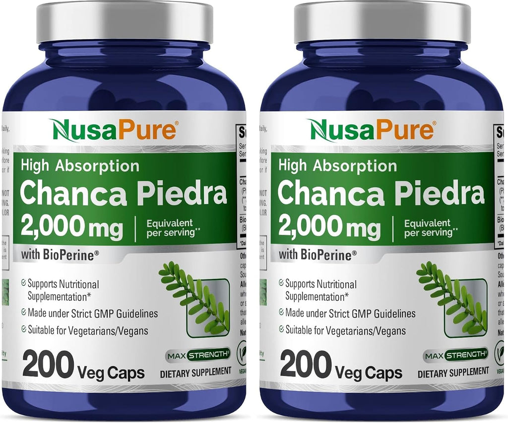NusaPure Chanca Piedra, 200 mg, 200 Cápsulas Veganas (No OGM, Vegano)
