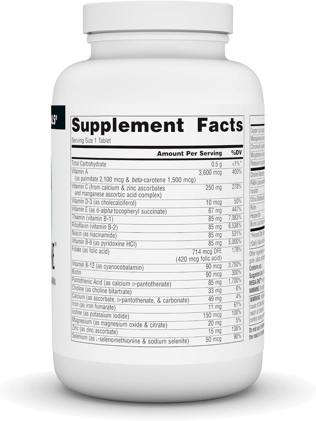 Source Naturals Mega-One Multivitamin with Minerals - 180 Tablets
