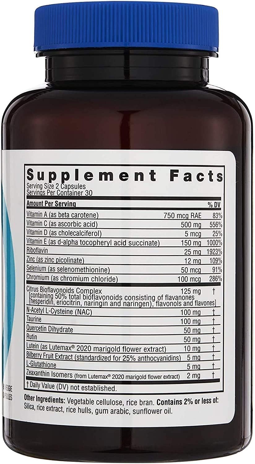 Twinlab Ocuguard Plus - Suplemento Ocular con Zinc, Vitamina A, C y D - 60 Cápsulas Veganas
