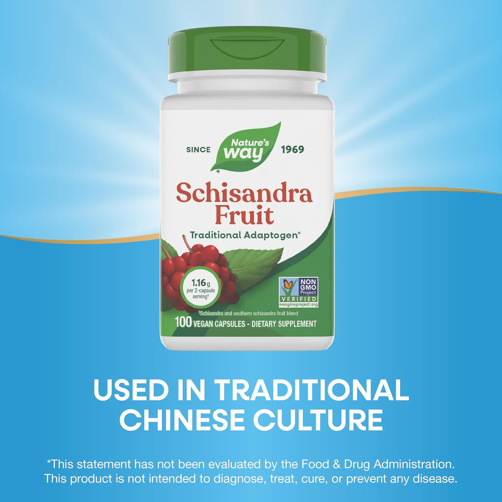 Nature's Way Schisandra Fruit - 100 Cápsulas