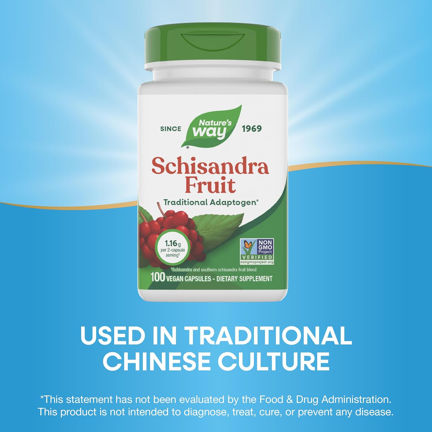 Nature's Way Schisandra Fruit - 100 Cápsulas