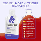Healthycell Bioactive Daily Liquid Multivitamin – 20+ Vitaminas, Minerales y Antioxidantes – 14 Gel Packs
