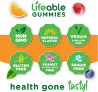 Lifeable Gomitas de Vitamina C sin Azúcar - 250 mg - Sabor Naranja Natural - 90 Gomitas