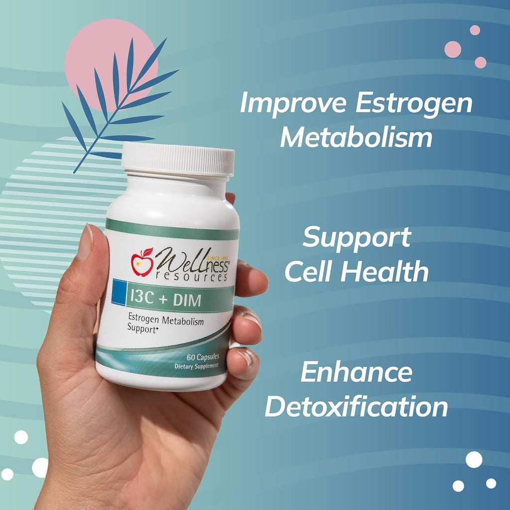 Wellness Resources I3C + DIM (60 Cápsulas) - Apoyo al Metabolismo de Estrógenos y Detoxificación