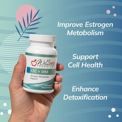 Wellness Resources I3C + DIM (60 Cápsulas) - Apoyo al Metabolismo de Estrógenos y Detoxificación – Image 2