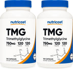 Nutricost TMG (Trimetilglicina) 750 mg, 120 Capsules
