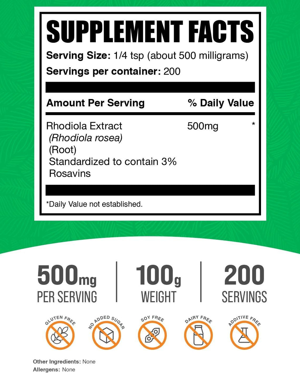Extracto de Rhodiola Rosea 3% Rosavinas - 100 g (Polvo)