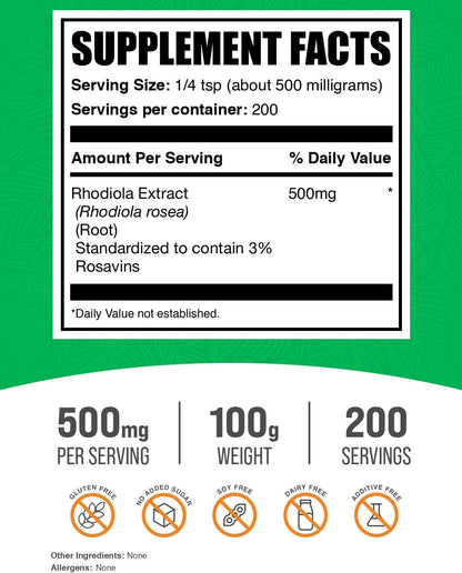Extracto de Rhodiola Rosea 3% Rosavinas - – Contribuir a mantener la energía y la vitalidad en situaciones de – Image 2
