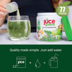 Juce Greens Organic Superfood Powder - 77 Superfoods con Hongos Adaptógenos y Probióticos - Sabor Manzana (20 Servicios)