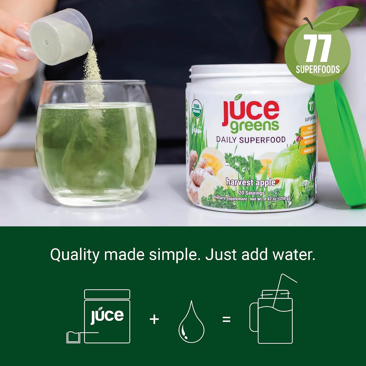 Juce Greens Organic Superfood Powder - 77 – Frutas y bayas: Acai, Arándanos, Moras, Fresas, Manzana, etc., ricas – Image 7
