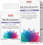 GNC Women's Prenatal Multivitamin con DHA y Hierro - 90 Cápsulas Blandas