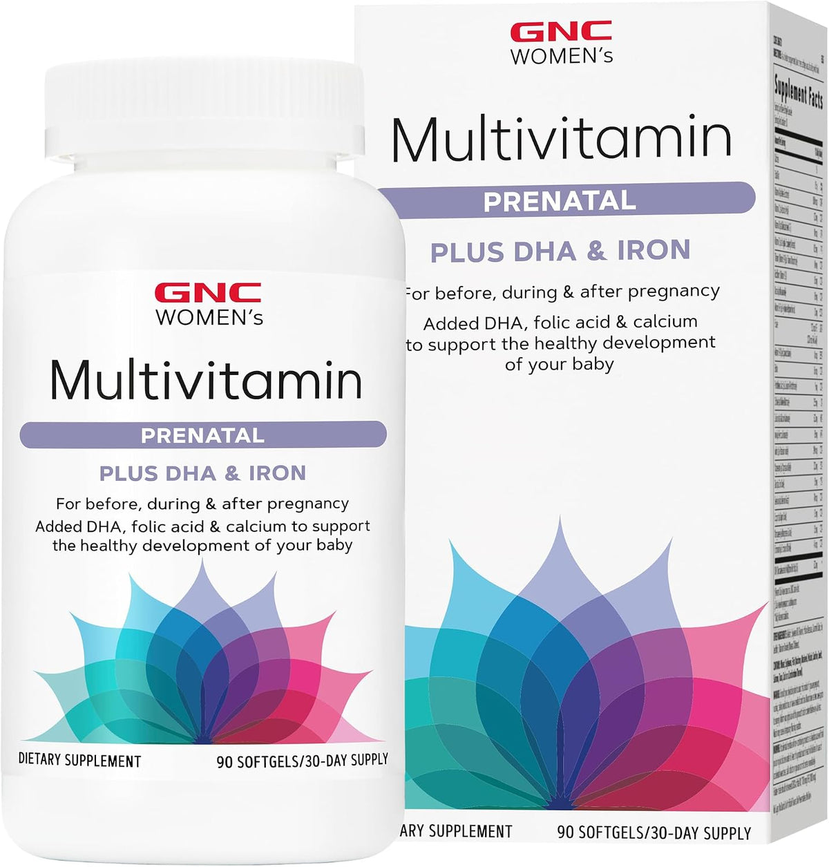 GNC Women's Prenatal Multivitamin con DHA y Hierro - 90 Cápsulas Blandas – Image 1