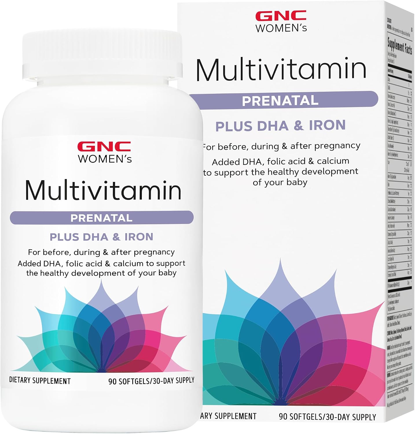GNC Women's Prenatal Multivitamin con DHA y Hierro - 90 Cápsulas Blandas