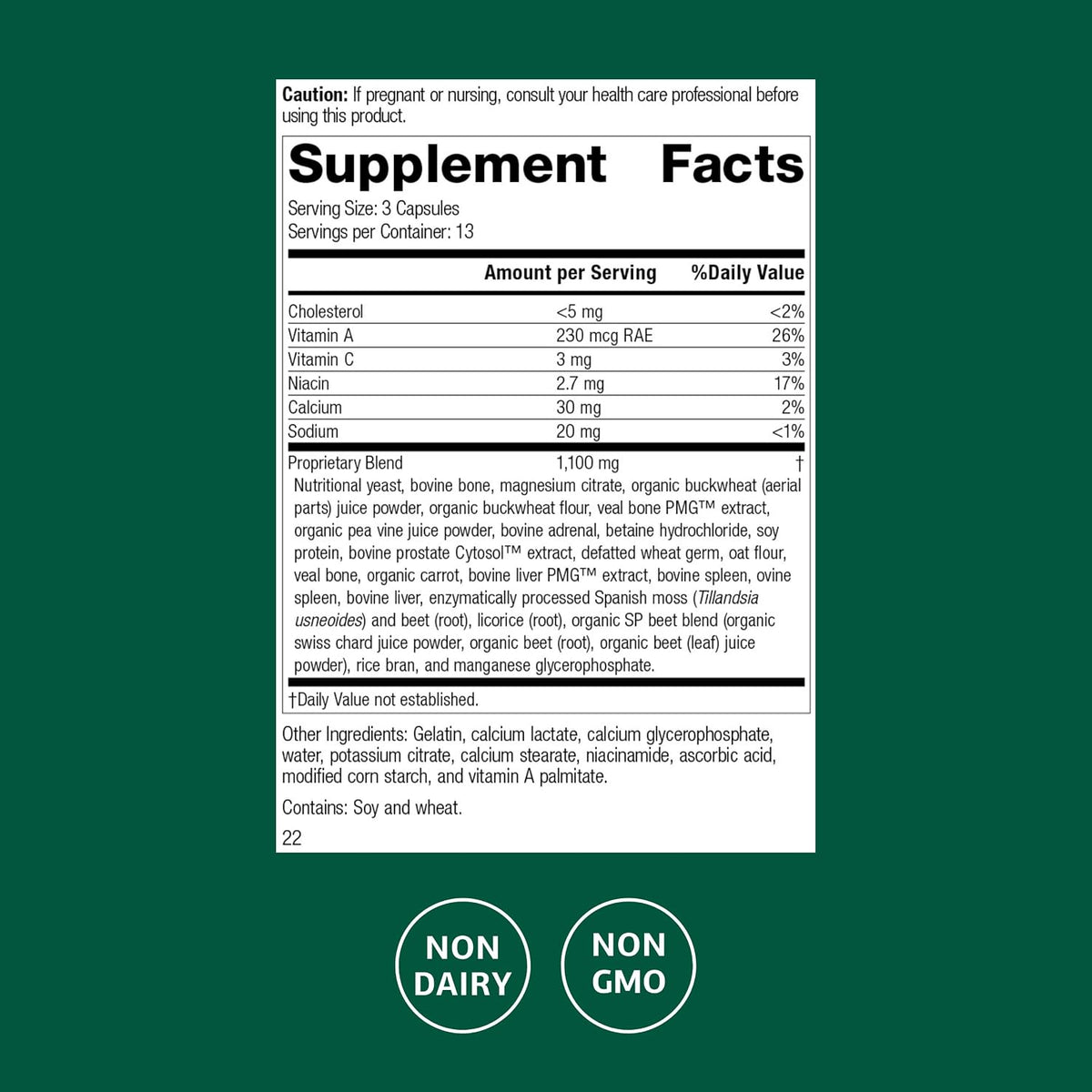 Standard Process Rumaplex - Suplemento de apoyo hepático con vitamina A y niacina, 40 cápsulas – Image 2