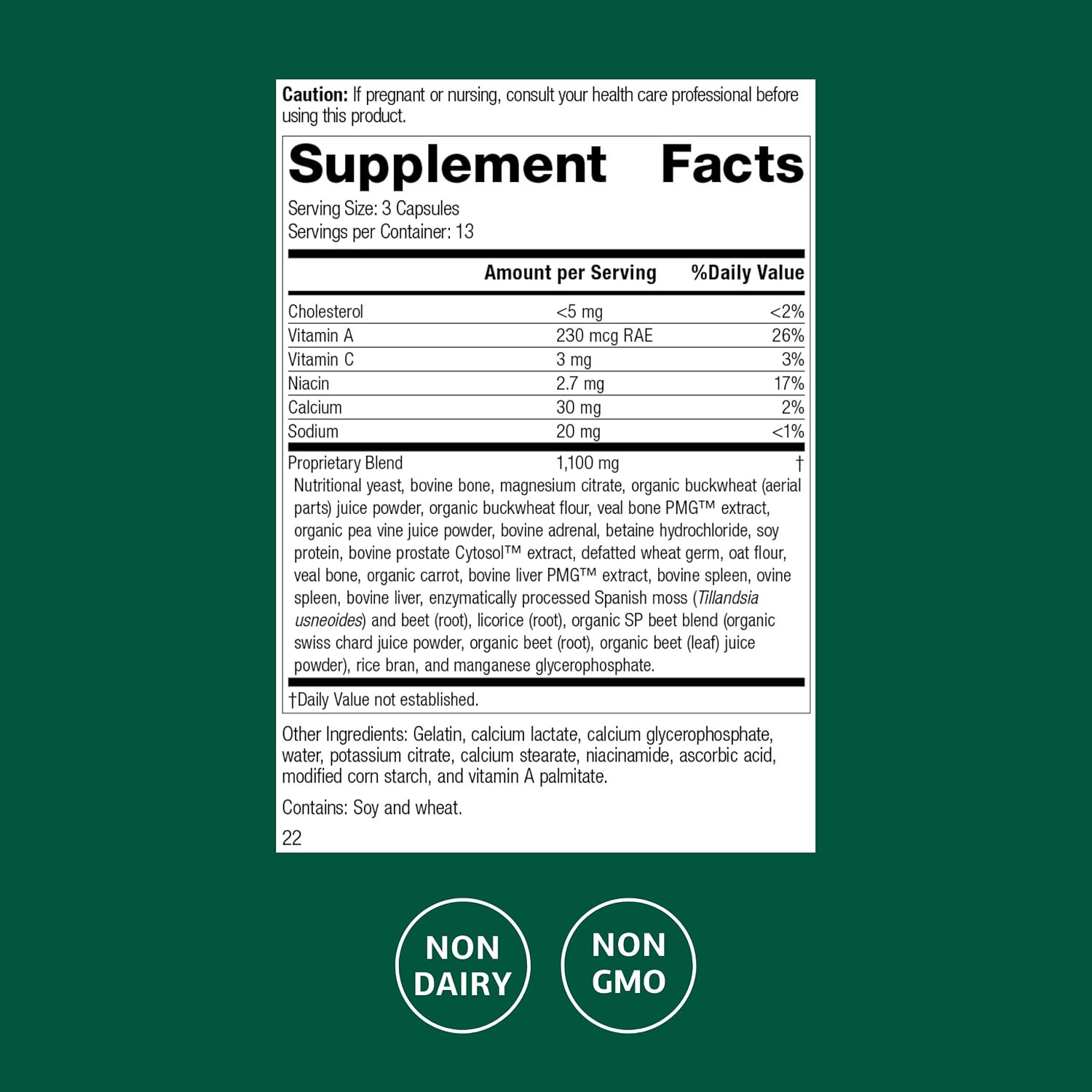 Standard Process Rumaplex - Suplemento de apoyo hepático con vitamina A y niacina, 40 cápsulas
