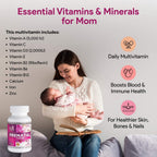 Nutri Supreme Vitaminas Prenatales Masticables – 800 mcg de Folato y Hierro – Sabor Cereza – 90 Comprimidos