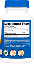 Nutricost DHEA 100 mg, 120 Cápsulas - Sin Gluten, Sin Soja, No OGM