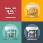 Multivitamínico para Perros 8 en 1 con Glucosamina y Aceite de Pescado – 90 Comprimidos Masticables Sabor Salmón