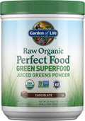 Garden of Life Raw Organic Perfect Food Green Superfood Juiced Greens Powder - Chocolate, 60 Raciones