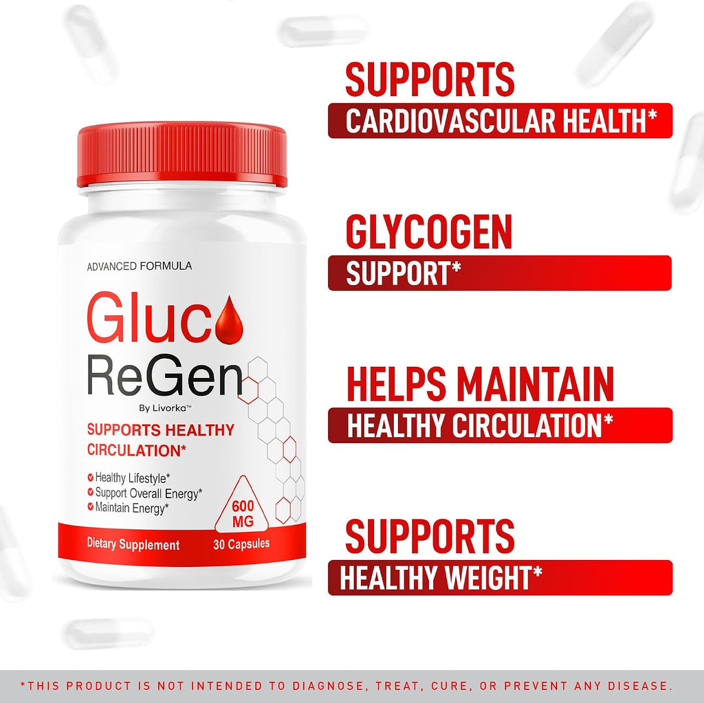 GlucoRegen Capsules (5 Pack) - Fórmula Premium para el Bienestar General
