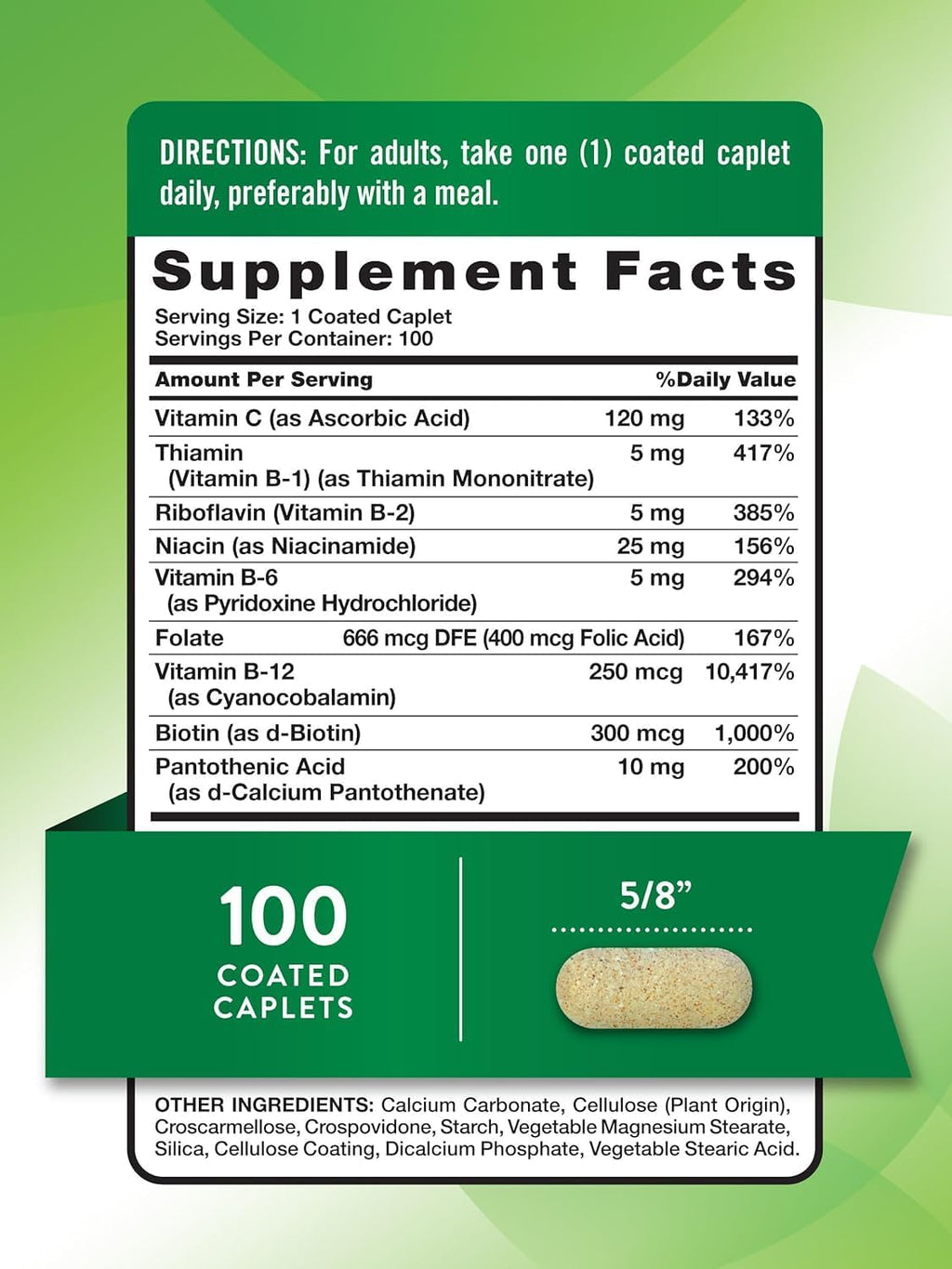 Nature's Truth B-Complex with Vitamin C, Timed Release, 100 Tablets (3 Pack)