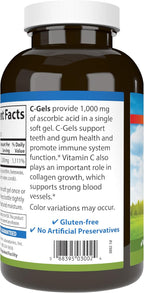 Carlson C-Gels, 1000 mg, Vitamina C, Apoyo Inmunológico, 250 Cápsulas Blandas