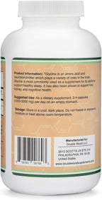 Glicina 1000 mg por Ración - 300 Cápsulas - Double Wood