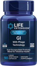 Life Extension FLORASSIST GI with Phage Technology - Probiótico Digestivo, 90 Cápsulas Vegetales